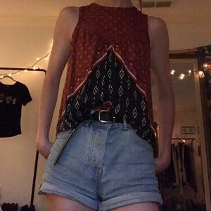 Forever 21 button up back tank top